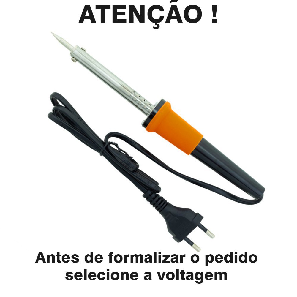 Kit Ferro de Solda Com 1 Tubete Estanho Com Resina - 220V 30W - 3