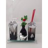 Kit Lavabo Luxo Difusor com varetas Saboneteira Bandeja Vaso E Enfeite - 5
