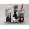 Kit Lavabo Luxo Difusor com varetas Saboneteira Bandeja Vaso E Enfeite - 6