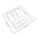 Ver imagem 4 de Organizador Divisor de Talheres para Gaveta M04 Bandeja 45,6x49,1 Cm Separador Branco - Inoviza