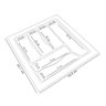 Organizador Divisor de Talheres para Gaveta M04 Bandeja 45,6x49,1 Cm Separador Branco - Inoviza - 4