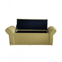 Ver imagem 4 de Kit Dubaí Cabeceira de Cama Box Casal e Recamier Baú Queen 160 Cm Suede Bege do Lar Móveis