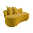 Ver imagem 3 de Namoradeira Sofá Feijão Hana Orgânica Couro Amarelo
