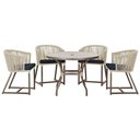 Ver imagem 1 de Mesa com 4 Cadeiras e Noronha Estofado 12 Trama Original Rami