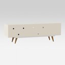 Ver imagem 4 de Rack Retro Tv 60 Polegadas 85 Com Gavetas Branco