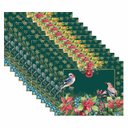 Ver imagem 1 de Kit Jogo Americano Natal Pássaro Verde - 12 Peças