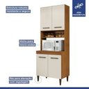 Ver imagem 5 de Cozinha Completa 14 Portas 3 Gavetas Atenas Kaiki Moveis Nature/Off White