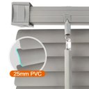 Ver mais imagens de Cortina Persiana Horizontal Cinza L=1,00m X A=1,30m Pvc + Broca Vídea Parede Concreto 6mm X 100mm