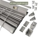 Ver imagem 5 de Cortina Persiana Horizontal Cinza L=1,00m X A=1,30m Pvc + Broca Vídea Parede Concreto 6mm X 100mm