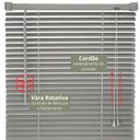 Ver imagem 4 de Cortina Persiana Horizontal Cinza L=1,00m X A=1,30m Pvc + Broca Vídea Parede Concreto 6mm X 100mm