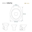 Ver imagem 5 de Tampa de Vaso Decorado Golfinhos Liberty para Bacia Santamarina Oval Universal