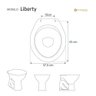 Tampa de Vaso Decorado Golfinhos Liberty para Bacia Santamarina Oval Universal - 5