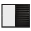 Ver imagem 1 de Janela Veneziana de Correr 3 Folhas sem Grade Alumínio Preto 1.00 X 1.50 Linha Modular - Ptord2242 -