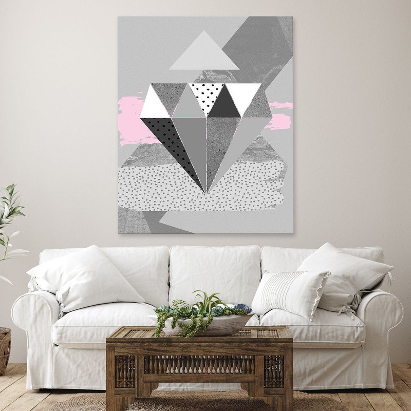 Quadro Decorativo Tela Canvas Abstrato Conceito Padrões em Movimento - 200x100 Cm - 3
