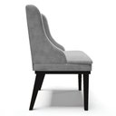 Ver imagem 6 de Kit 4 Cadeiras Estofadas Para Sala De Jantar Base Fixa De Madeira Preto Lia Suede Cinza - Ibiza