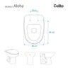 Assento Sanitário Poliester Antibacteriano Aloha Branco para Vaso Celite - 4