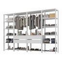 Ver imagem 2 de Closet Aberto Modulado Arara Organizadora com Cabideiro 270cm Allegra Multimóveis Mp4390 Branco