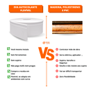 Ver imagem 5 de Painel Ripado EVA Laminado Autocolante Flexivel 10cm Urban | Valor Do Metro M² - Black com Textura |