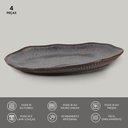 Ver imagem 2 de CONJUNTO C/ 4 TRAVESSAS OVAL RASA MÉDIA BIO TITANIUM 30x20 cm