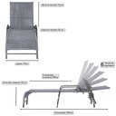 Ver imagem 2 de Espreguiçadeira Catar Corda Náutica Jardim Piscina Alumínio Prata