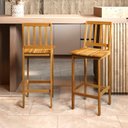 Ver imagem 2 de Banqueta Israel em Madeira Maciça de Demolição – Design Rústico e Confortável