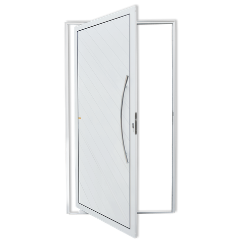 Porta Pivotante Alumínio Lambril Savana c/Puxador D.Branco 100 Brimak