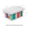 Mini Caixa Organizadora Pequena com Trava 650 ml Cor:Cristal - 3