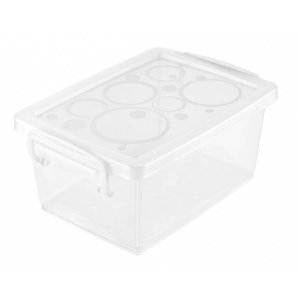 Mini Caixa Organizadora Pequena com Trava 650 ml Cor:Cristal