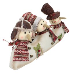 Trio Decoração Enfeite Natal Boneco Neve Árvore de Natal - 4