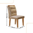 Ver imagem 5 de Mesa de Jantar Liz 120cm Mdf Canto Copo e com 4 Cadeiras Carol