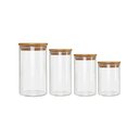 Ver imagem 1 de Kit 4 Potes Borossilicato Hermético Tampa Bambu Class Home