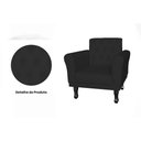 Ver imagem 2 de Poltrona Decorativa Classic Capitonê Suede Diversas Cores - DS Estofados - Preto
