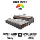 Ver imagem 6 de Bicama Box Solteirão 99x199 Courino Linho com 2 Colchões Relax Adorabile Molas Ensacadas