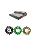 Ver imagem 5 de Bicama Box Solteirão 99x199 Courino Linho com 2 Colchões Relax Adorabile Molas Ensacadas