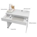 Ver imagem 6 de Mesa Escrivaninha Bp 100% Mdf 80cm Com 01 Gaveta Branco
