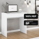 Ver imagem 4 de Mesa Escrivaninha Bp 100% Mdf 80cm Com 01 Gaveta Branco