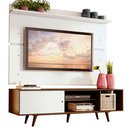 Ver imagem 2 de Rack Madesa Dubai e Painel para TV até 65 Polegadas com Pés Rustic/Branco 6E9B Cor:Rustic/Branco