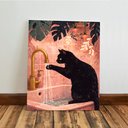 Ver imagem 6 de Kit3 Quadro Decorativo Gato Banheiro Moderno Pintura Vintage Qualidade Premium 28x20cm
