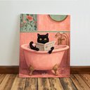 Ver imagem 5 de Kit3 Quadro Decorativo Gato Banheiro Moderno Pintura Vintage Qualidade Premium 28x20cm