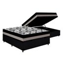 Ver imagem 1 de Cama Box Baú Casal: Colchão Anatômico D33 - Ep Iso 100 Double + Base Crc Couranoblack(138x188x20)