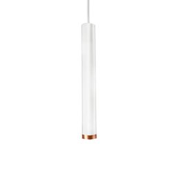 Pendente Tubo Palito 30cm - Branco com Anel Cobre - 2