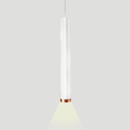 Pendente Tubo Palito 30cm - Branco com Anel Cobre - 3