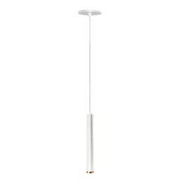 Pendente Tubo Palito 30cm - Branco com Anel Cobre - 1
