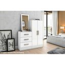 Ver imagem 3 de Cômoda Solteiro Briz B700 c/ 2 Portas e 3 Gavetas Branco - Henn