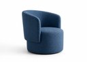 Ver imagem 3 de Poltrona Orgânica Alia Sala Recepção Closet Tecido Veludo :Azul