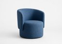 Ver imagem 2 de Poltrona Orgânica Alia Sala Recepção Closet Tecido Veludo :Azul