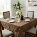Ver imagem 7 de Toalha de Mesa Jacquard 04 Lug Cozinha Quadrada:Marrom