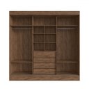 Ver imagem 2 de Guarda-roupa Casal Michigan 3 Portas 4 Gavetas 100% Mdf Castanho/preto - Doripel