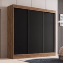 Ver imagem 1 de Guarda-roupa Casal Michigan 3 Portas 4 Gavetas 100% Mdf Castanho/preto - Doripel