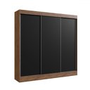Ver imagem 3 de Guarda-roupa Casal Michigan 3 Portas 4 Gavetas 100% Mdf Castanho/preto - Doripel